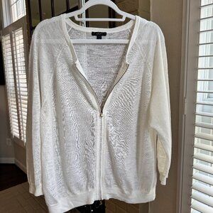 JCrew Sheer Zip Cardigan Sweater